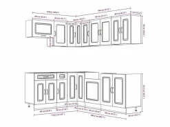 vidaxl Mueble cocina Kalmar roble sonoma 11 pzas madera contrachapada