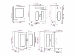 vidaxl Mueble cocina Kalmar roble sonoma 11 pzas madera contrachapada