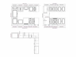 Hot Mueble cocina Kalmar roble ahumado 14 pzas madera contrachapada Cocina Completa