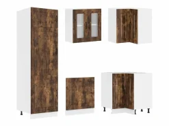 Hot Mueble cocina Kalmar roble ahumado 14 pzas madera contrachapada Cocina Completa
