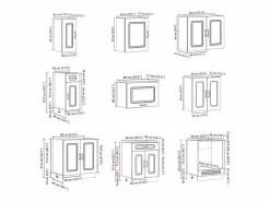 Hot Mueble cocina Kalmar roble ahumado 14 pzas madera contrachapada Cocina Completa