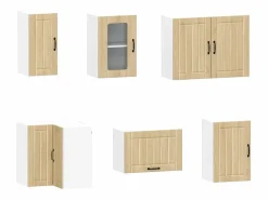 Online vidaxl Mueble cocina Kalmar roble sonoma 11 pzas madera contrachapada Color natural claro