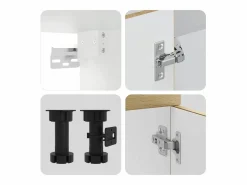 Best vidaxl Mueble cocina Kalmar roble sonoma 4 pzas madera contrachapada Marru00f3n