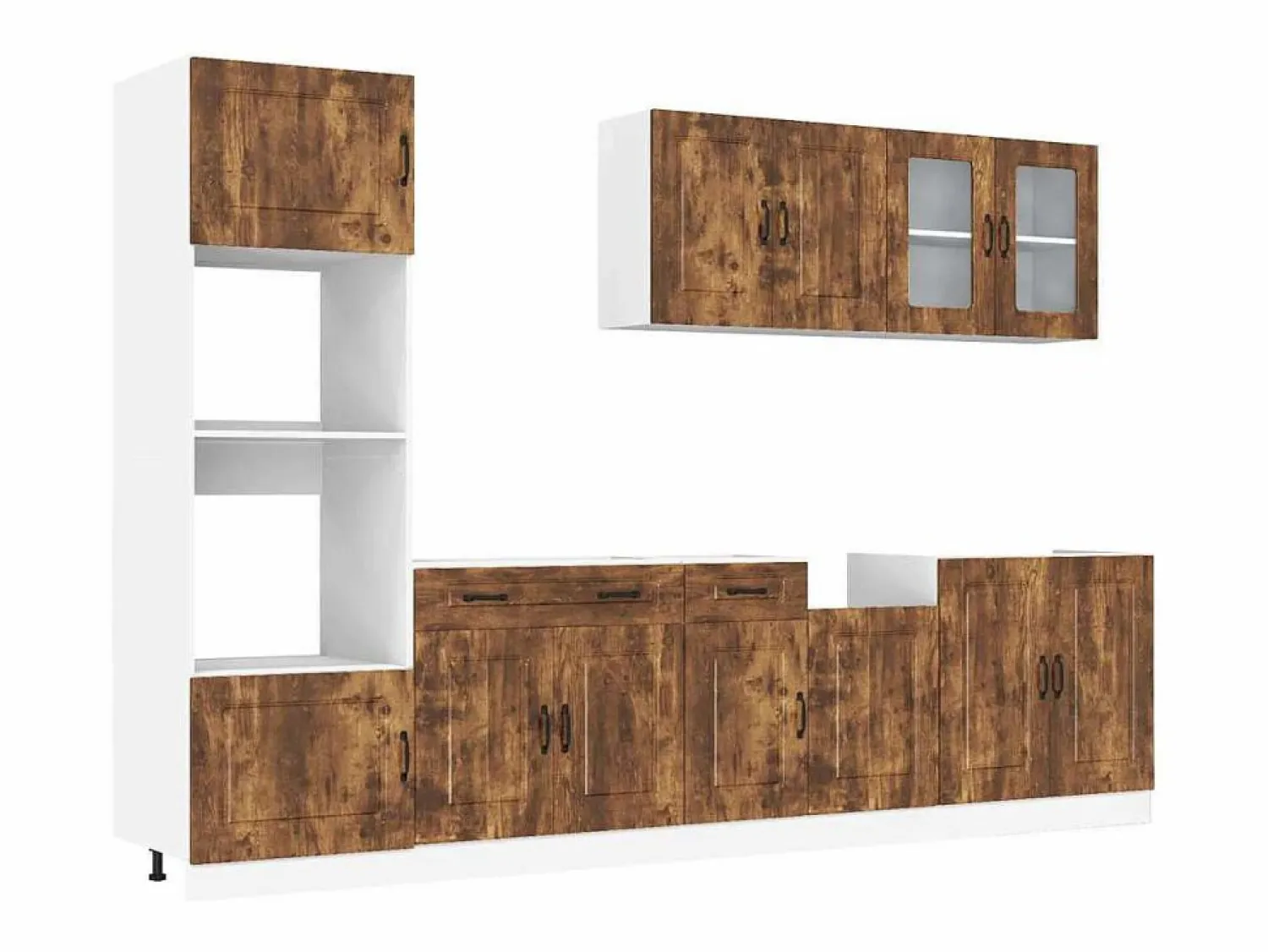 Sale Mueble cocina Kalmar roble ahumado 7 pzas madera contrachapada Cocina Completa