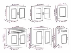 Sale Mueble cocina Kalmar roble ahumado 7 pzas madera contrachapada Cocina Completa