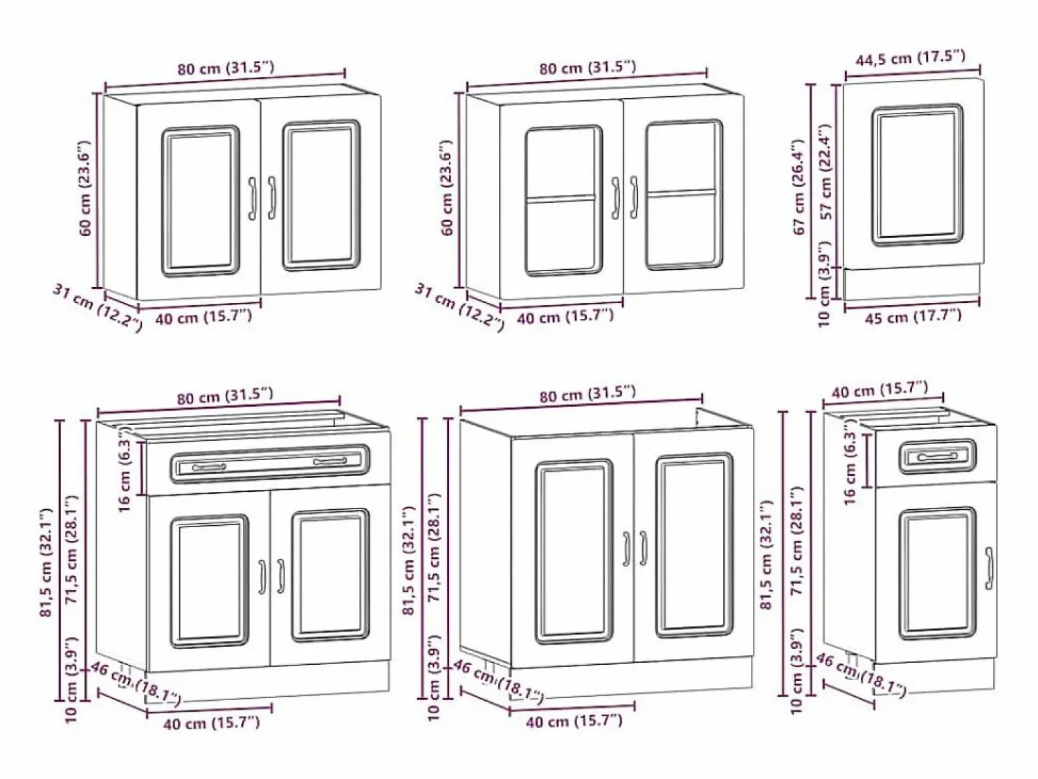 Sale Mueble cocina Kalmar roble ahumado 7 pzas madera contrachapada Cocina Completa