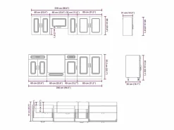 Sale vidaxl Mueble cocina Kalmar roble sonoma 8 pzas madera contrachapada Marru00f3n