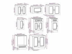 Sale vidaxl Mueble cocina Kalmar roble sonoma 8 pzas madera contrachapada Marru00f3n