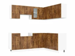 vidaxl Mueble cocina Kalmar roble ahumado 11 pzas madera contrachapada