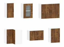 vidaxl Mueble cocina Kalmar roble ahumado 11 pzas madera contrachapada