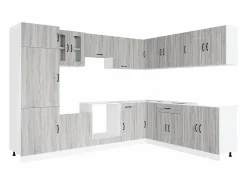 Hot Mueble cocina Kalmar sonoma 14 pzas madera contrachapada Cocina Completa