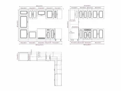 Hot Mueble cocina Kalmar sonoma 14 pzas madera contrachapada Cocina Completa