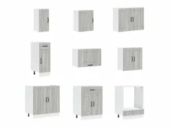 Hot Mueble cocina Kalmar sonoma 14 pzas madera contrachapada Cocina Completa