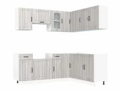 vidaxl Mueble cocina Kalmar sonoma 11 pzas madera contrachapada