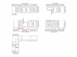 vidaxl Mueble cocina Lucca brillo 11 pzas madera contrachapada Blanco