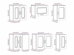 vidaxl Mueble cocina Lucca brillo 11 pzas madera contrachapada Blanco