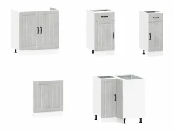 Discount Mueble cocina Lucca hormigón 11 pzas madera contrachapada Cocina Completa