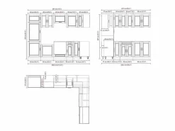 Hot Mueble cocina Porto brillo 14 pzas madera contrachapada Cocina Completa