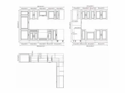 Outlet vidaxl Mueble cocina Porto madera vieja 14 pzas madera contrachapada Color natural claro
