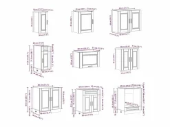 Online vidaxl Mueble cocina Porto sonoma 14 pzas madera contrachapada Gris