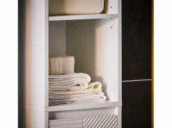 Sobuy Mueble Columna de Baño Armario Alto para Baño Estanterías BZR158-W ES