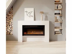 MB Muebles Bonitos Mueble con chimenea para Salón comedor en 127,4x21x86,6cm Candela