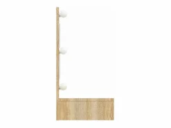 vidaxl Mueble con espejo y luces LED color roble Sonoma 90x31,5x62 cm