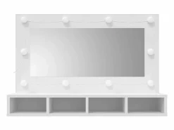 New Mueble con espejo y luces LED 90x31,5x62 cm Mueble De Pared Para Baño