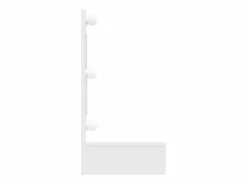 Discount vidaxl Mueble con espejo y luces LED brillante 90x31,5x62 cm Blanco