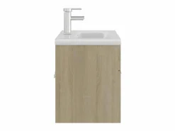 Online Mueble con lavabo madera de ingeniería roble Sonoma ES762561 Marru00f3n