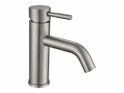 Online Vente-unique Mueble con lavabo simple de roble - Lavabo redondo de apoyo, espejo y grifo - 93 cm - ZARENO Color natural claro