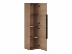 Clearance Mueble con lavabo simple y columna - Color roble claro natural - 60 cm - NISAYA Conjunto De Baño