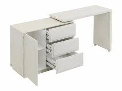 Vente-unique Mueble con rincón giratorio, 3 cajones y 1 puerta en MDF - VELANTO