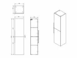 Vente-unique Mueble con un lavabo y columna - - 80 cm - NISAYA