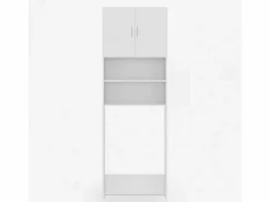 AHD Mueble cubre lavadora salvaespacio de columna con 2 puertas y 2 estantes