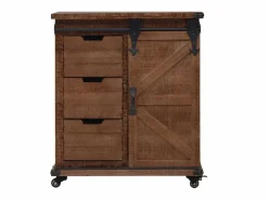 vidaxl Mueble de almacenaje madera maciza abeto marrón 64x33,5x75 cm