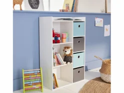 Sweeek Mueble de almacenamiento para niños 4 cestas
