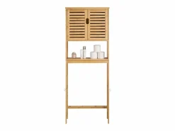Sale Mueble de Almacenamiento para WC SucceBuy, Almacenamiento Encima del Inodoro o la Lavadora, Armario de Baño que Ahorra Espacio, Natural Estantería Sobre Inodoro