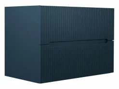 Sale Mueble de baño bajo lavabo suspendido azul, 80 cm, PAVANI Mueble De Lavabo