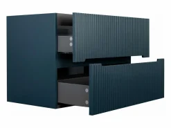 Sale Mueble de baño bajo lavabo suspendido azul, 80 cm, PAVANI Mueble De Lavabo