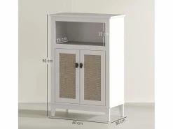 Homcom Mueble de baño Cataleya con 2 puertas /natural 90x60x30 cm