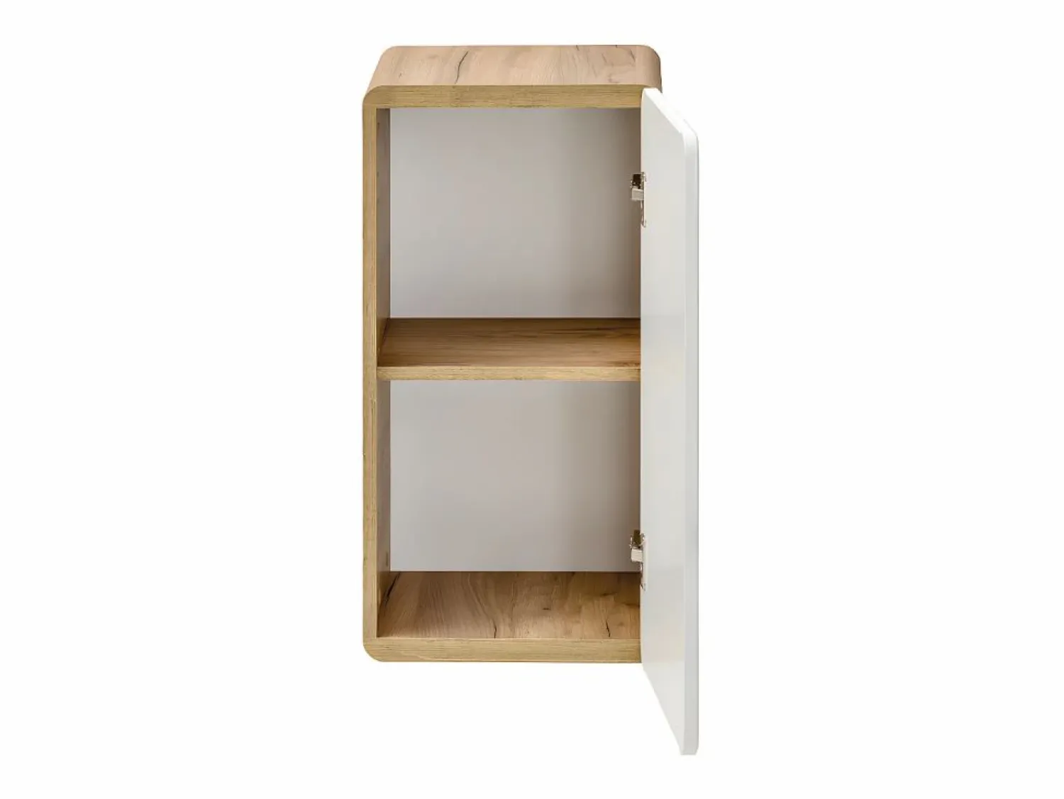 Discount Vente-unique Mueble de baño, color natural y blanco, Ancho 32 x Prof. 35 x Alt. 68 cm, ARUBA Color natural claro / Blanco