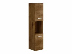 Vente-unique Mueble de baño, , Ancho 30 x Prof. 30 x Alt. 133 cm, MIELA Color natural oscuro