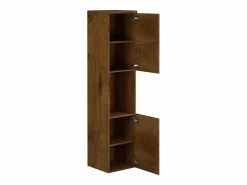 Vente-unique Mueble de baño, , Ancho 30 x Prof. 30 x Alt. 133 cm, MIELA Color natural oscuro