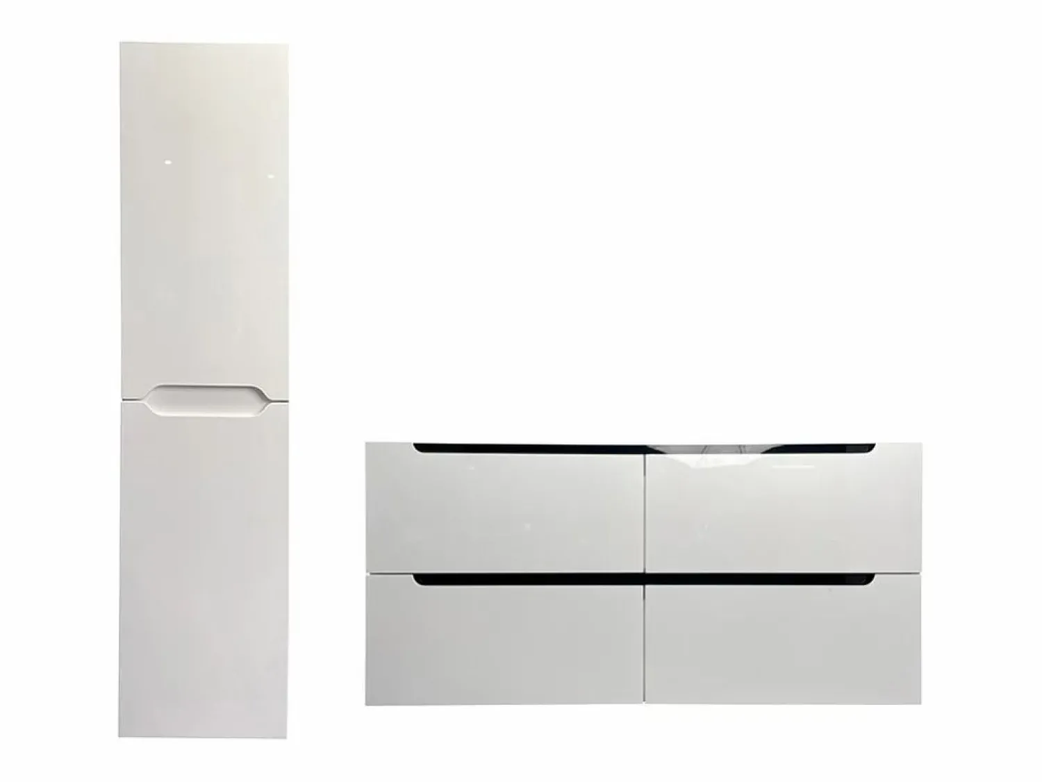 Online Mueble de baño con doble lavabo y columna, 120 cm, , SELITA Conjunto De Baño