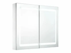 Best Mueble de baño con espejo LED 80x12,2x68 cm Mueble De Pared Para Baño