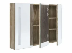 vidaxl Mueble de baño con espejo LED color roble 89x14x62 cm