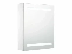New Mueble de baño con espejo LED 50x13,5x60 cm ES430564 Blanco