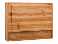 vidaxl Mueble de baño con espejo LED MDF roble 80x15x60 cm