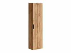 Vente-unique Mueble de baño con lavabo sobre encimera y columna, Natural claro, An120 cm, ZEVARA